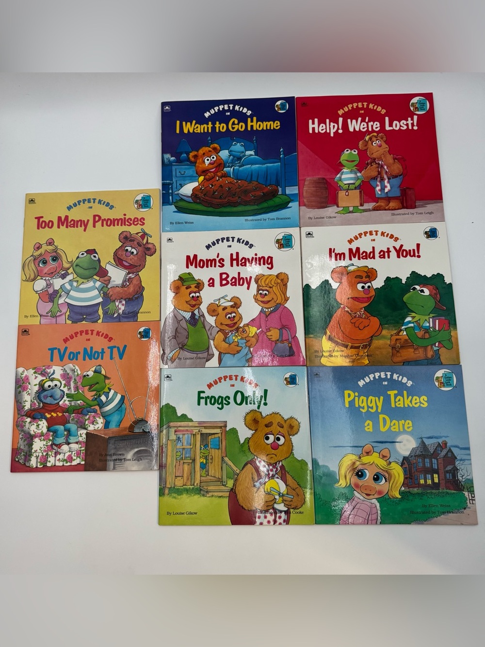 Vintage lot of 8 Muppet Kids hardcover children’s books values to grow on series